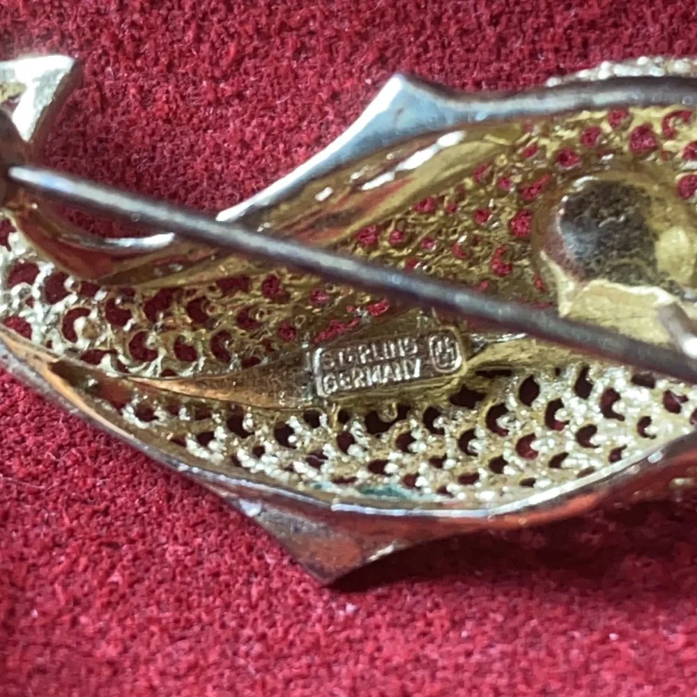 50s Alice Caviness Sterling Silver Whale Pin Brooch Vintage